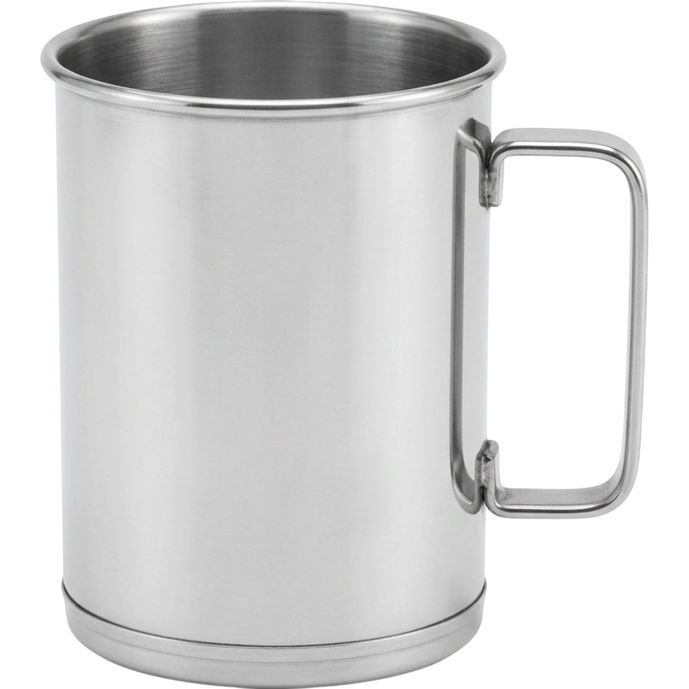 Zbwkp Handled Single-Wall Stainless Steel Beer Mug 18 oz Polished Steel - Product view