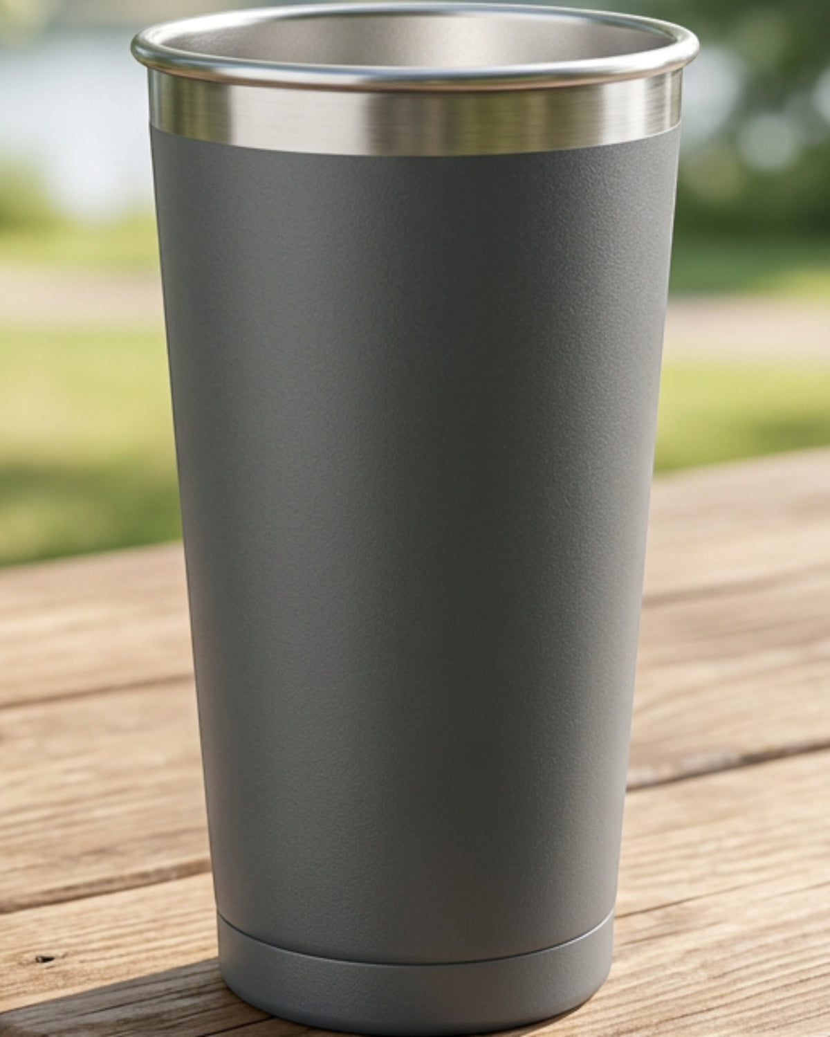 Zbwkp Stackable Tapered Single-Wall Beer Cup 20 oz Graphite - Lifestyle view