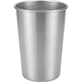 Zbwkp Straight Single-Wall Stainless Steel Pint Cup 16 oz Brushed Silver - Product view
